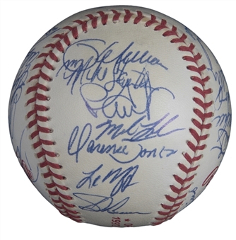 1992 National League Champion Atlanta Braves Team Signed Official World Series Baseball With 27 Signatures Including Glavine, Smoltz & Cox (JSA)